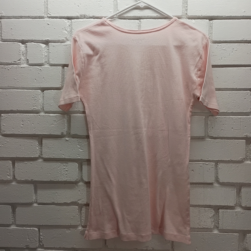 Croft & Barrow Curvy Short Sleeve T-shirt Size 2X Pastel Pink Runs Small - Picture 2 of 2